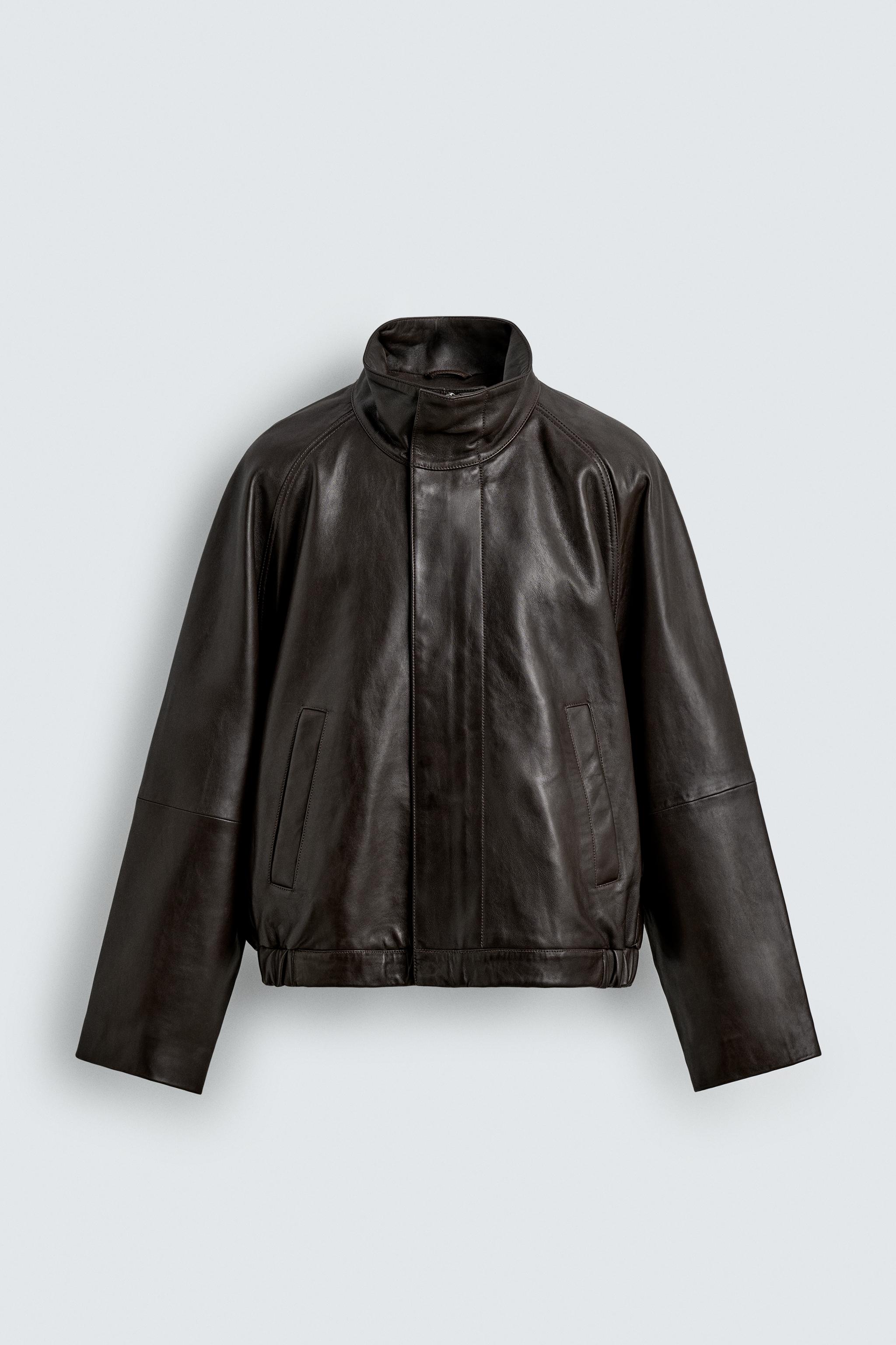 BLOUSON BOMBER EN CUIR